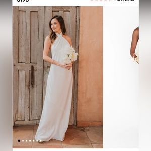 Show me your mumu Jasmine dress in color ivory luxe satin.